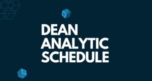 Dean Analytic Schedule Dean Analytic Schedule