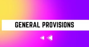 General Provisions General Provisions