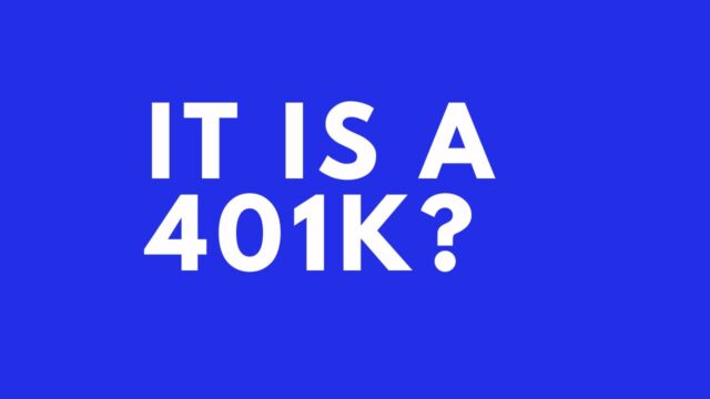 It is a 401k?