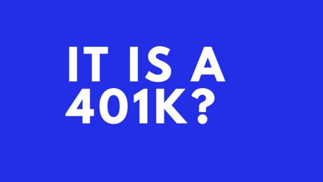 It is a 401k It is a 401k?