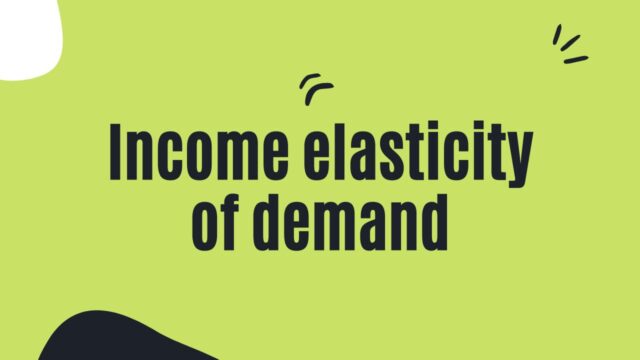 Income elasticity of demand