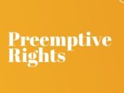 Preemptive Rights Preemptive rights