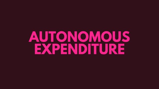 Autonomous Expenditure