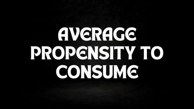 Average Propensity to Consume