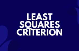 Least Squares Criterion Least Squares Criterion