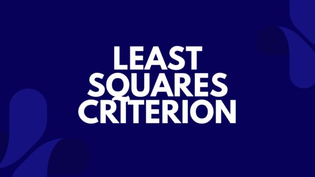 Least Squares Criterion
