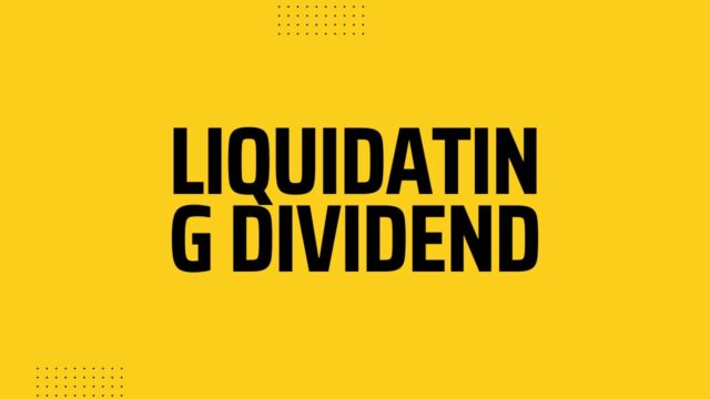 Liquidating Dividend Liquidating Dividend