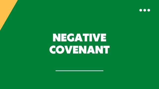 Negative Covenant Negative Covenant