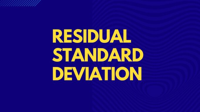 Residual Standard Deviation Residual Standard Deviation