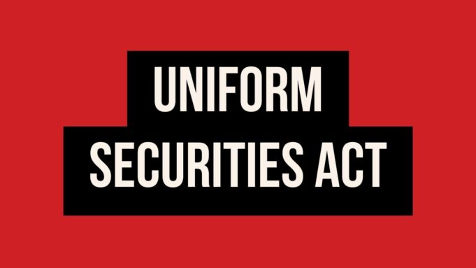Uniform Securities Act Uniform Securities Act