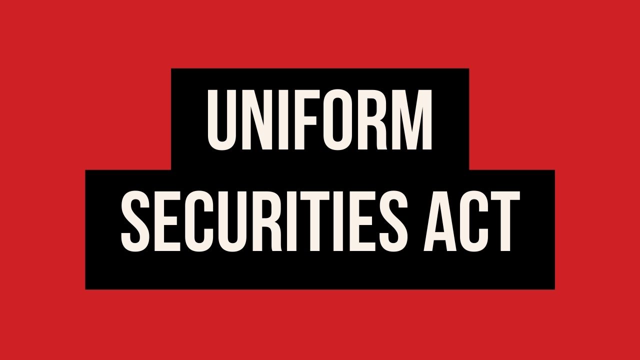 Uniform Securities Act Finance Reference