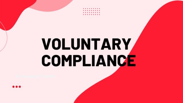 Voluntary Compliance Voluntary Compliance
