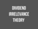 Understanding Dividend Irrelevance Theory Dividend Irrelevance Theory