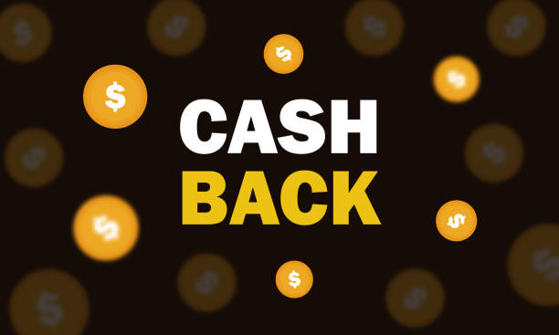doller and text with cash back banner stock illustration