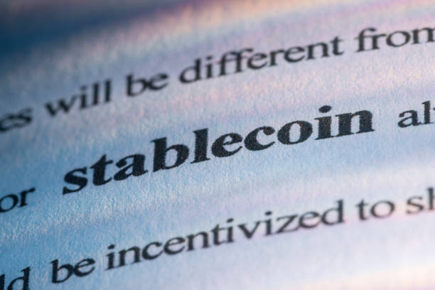 Stablecoin written on paper