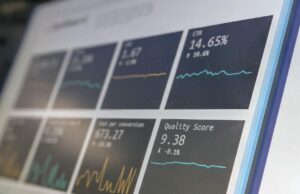 Tips for Using Performance Analytics To Optimize Productivity A computer displays various data metrics for a company to analyze.